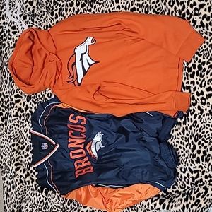 NFL Denver Broncos mens hoodie and windbreaker jacket